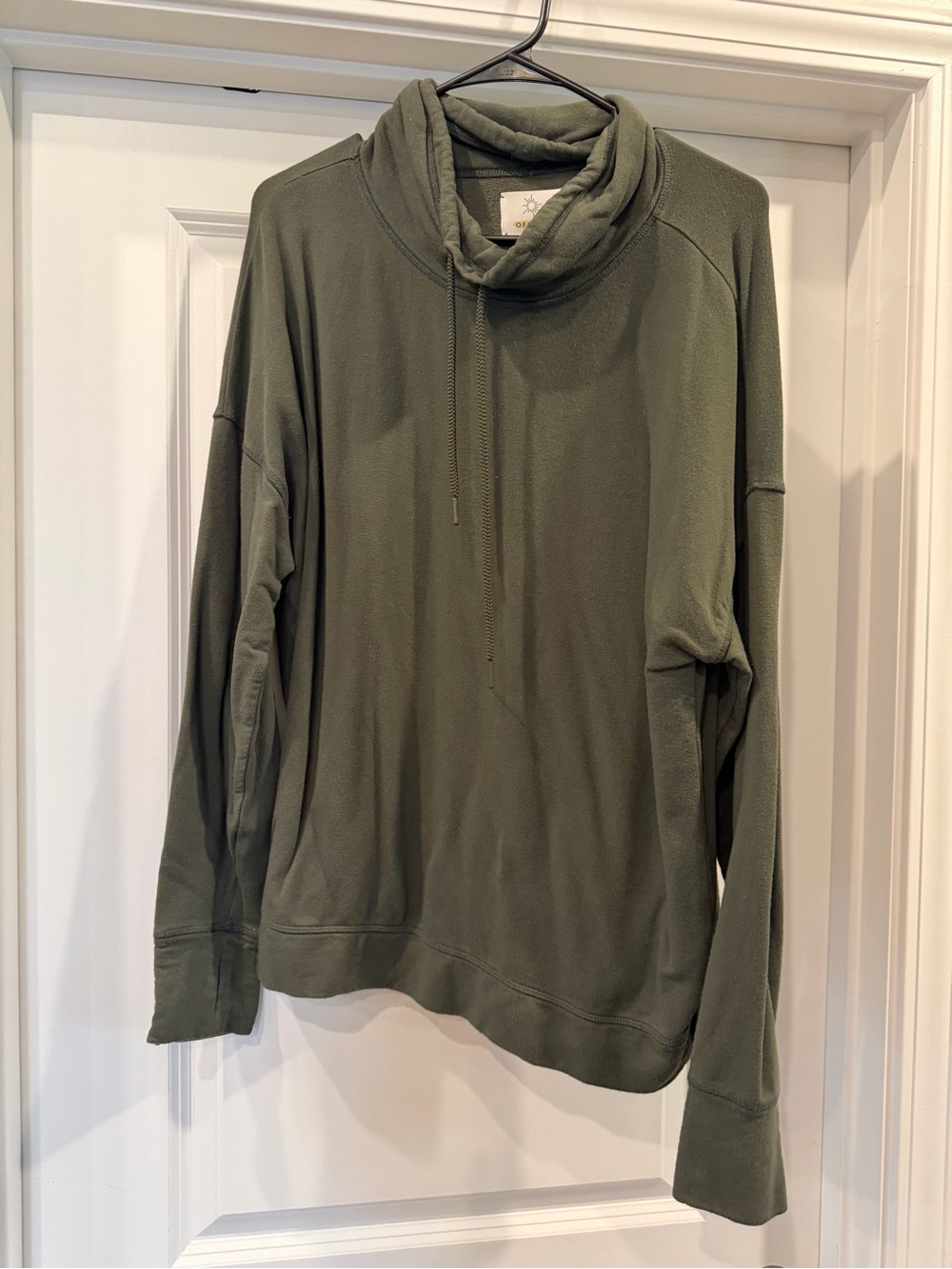 Women’s Olive Green Funnel Neck Sweater